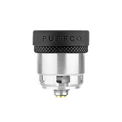 Puffco atomizer replacement part for vaporizers on a black background.